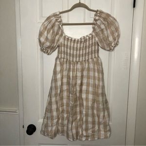 house of harlow brown and white dress House of Harlow 1960 | Dresses | House Of Harlow 96 Brown White Vneck Puff  Sleeve Mini Dress